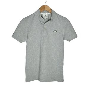 Lacoste Live | Unisex | Heather Gray Classic Short Sleeve Polo Shirt | Size XS